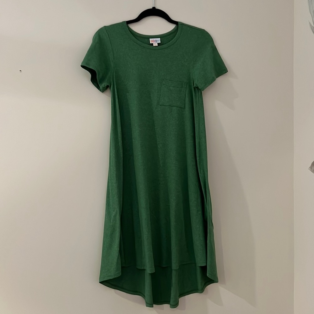 EUC Green LuLaRoe Swing Dress XXS